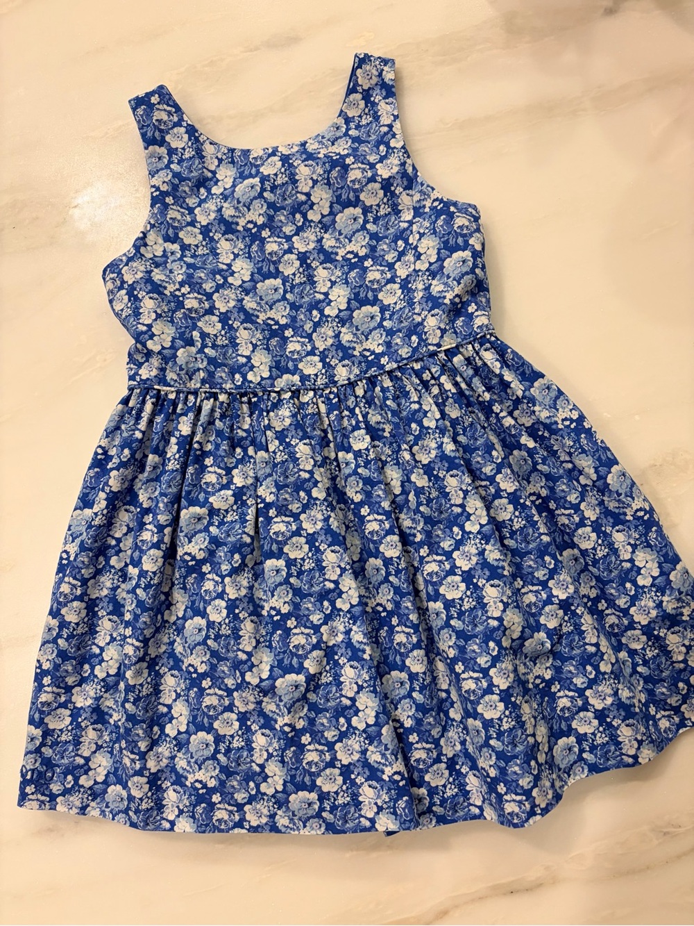 Polo by Ralph Lauren Blue Floral Tank Dress